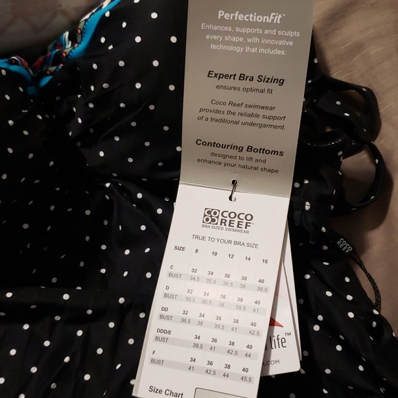 COCOA REEF BRA SIZE TANKINI SWIM TOP - Picture 9 of 12